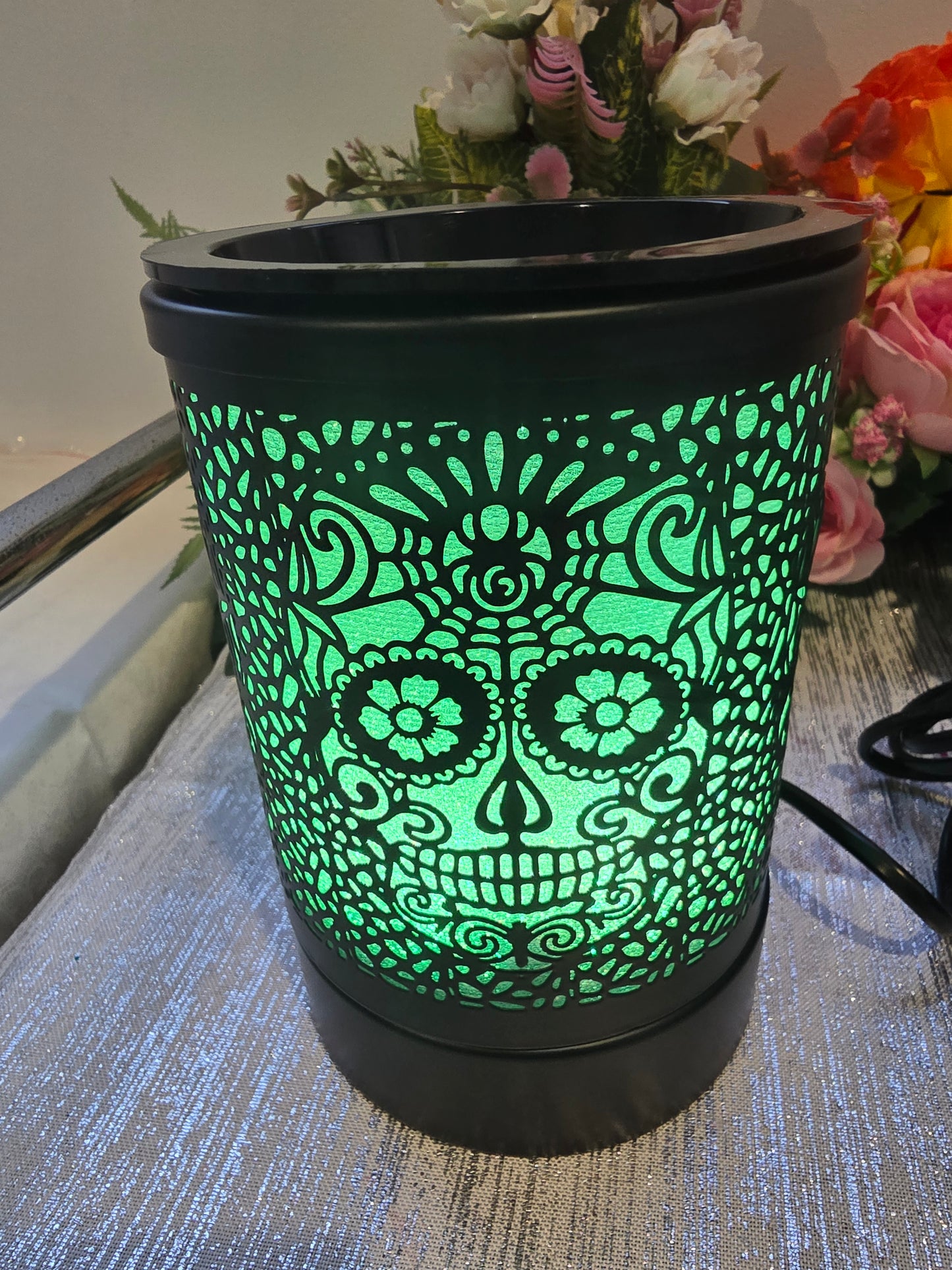 Lady Skull Black Electric Wax Warmer.