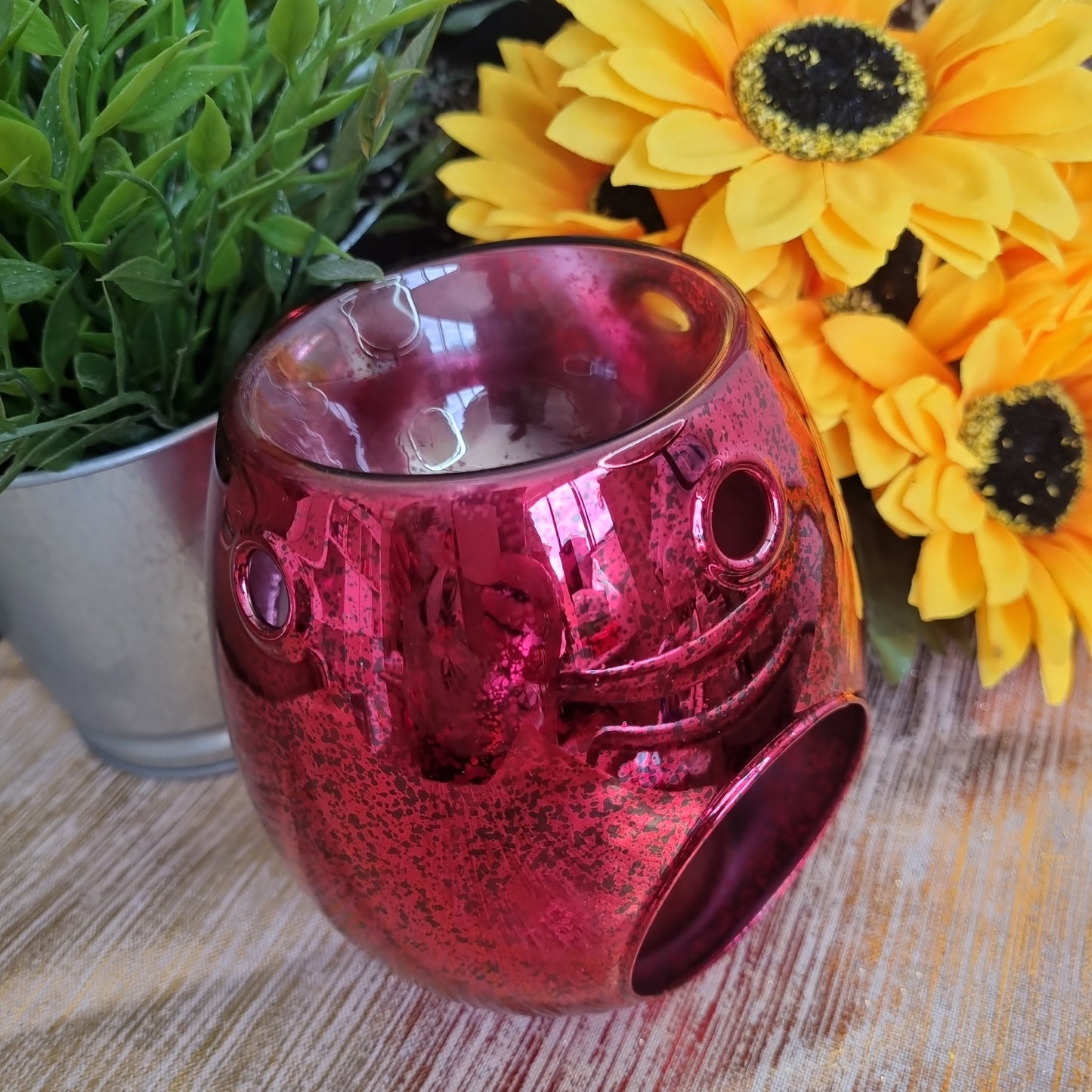 Electroplated Red Tealight Wax Burner