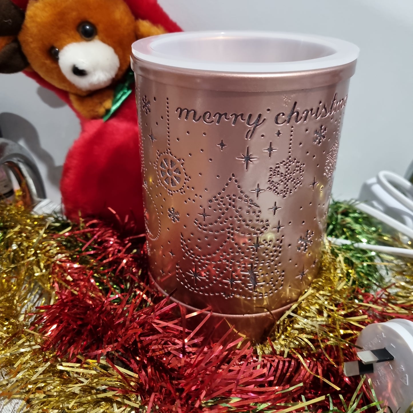 Christmas Cheer Wax Warmer Rose Gold.