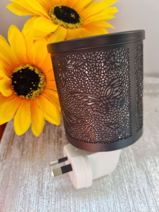 Butterfly Bloom Black Mini Plug Warmer