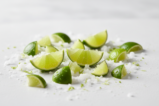 crushed lime and seasalt