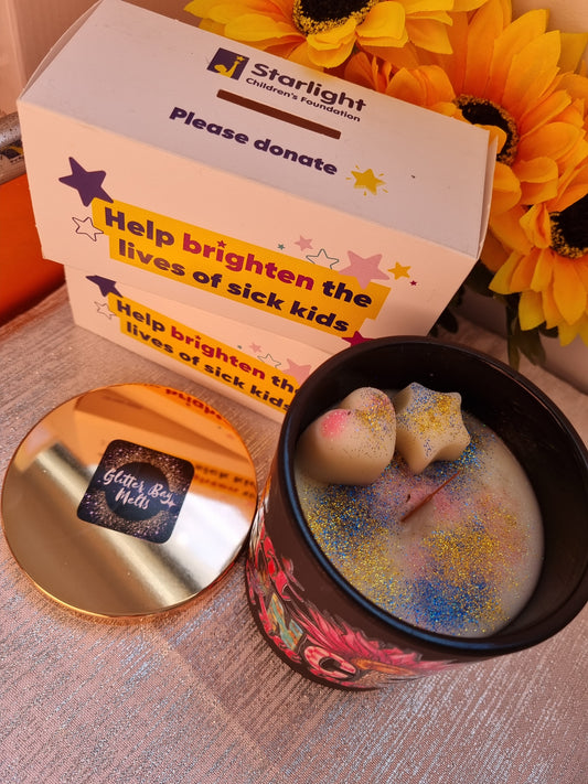 Large Black Candle with Rose Gold Lid.