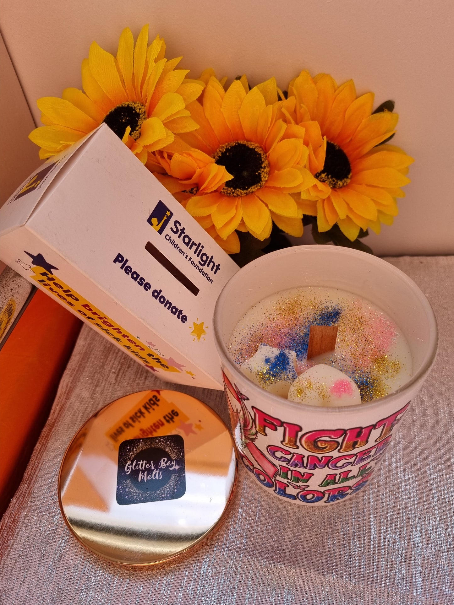 Large Candle with Rose Gold Lid