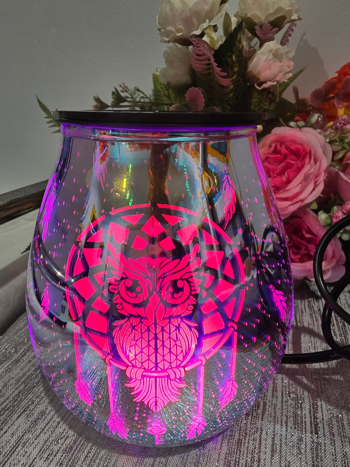 Owl Dreaming Glass Wax Melt Warmer.